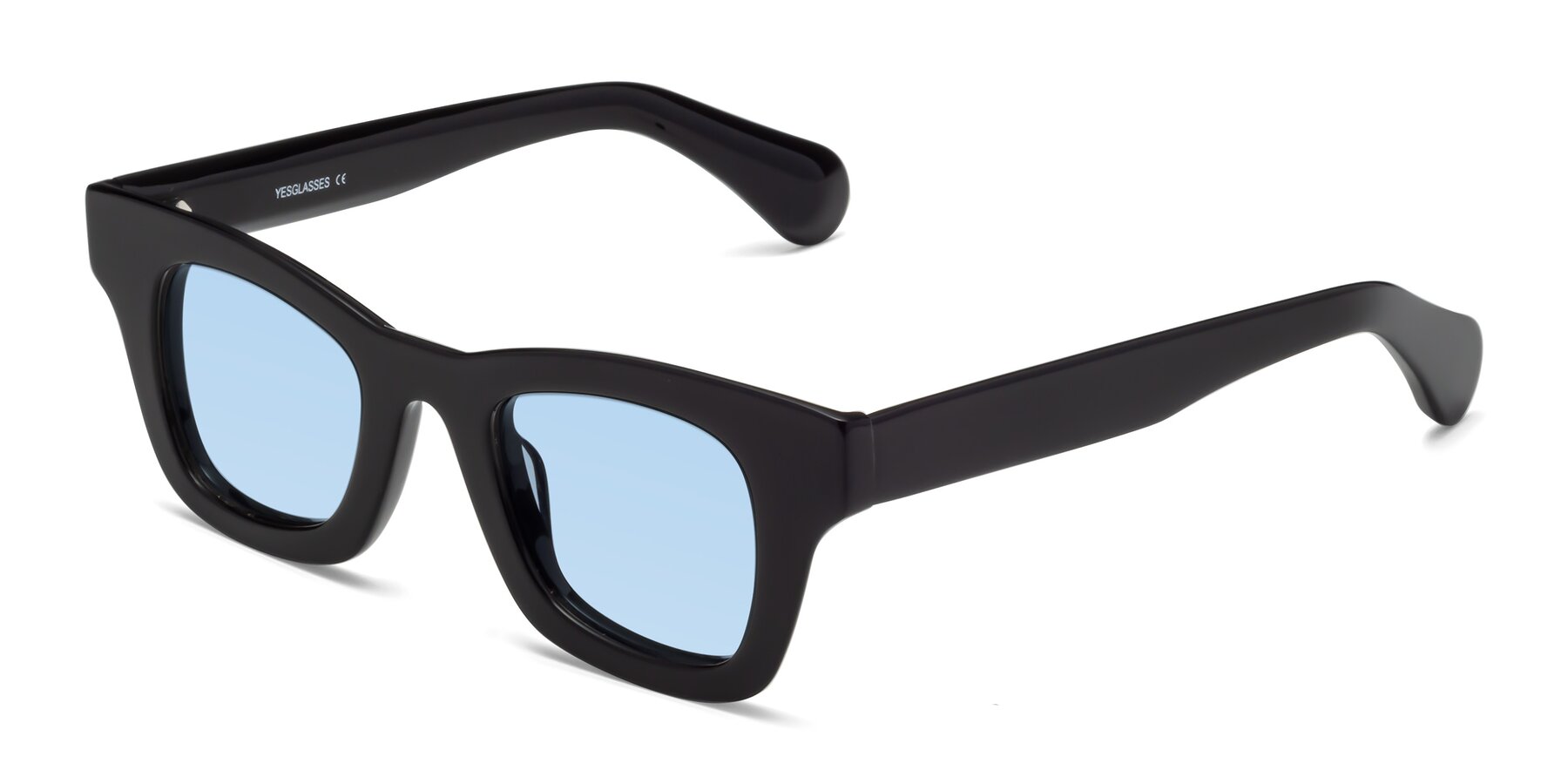 Angle of Route in Black with Light Blue Tinted Lenses