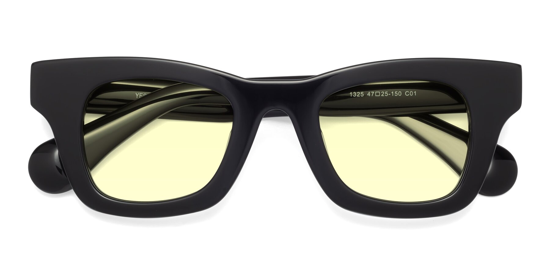 Folded Front of Route in Black with Light Yellow Tinted Lenses