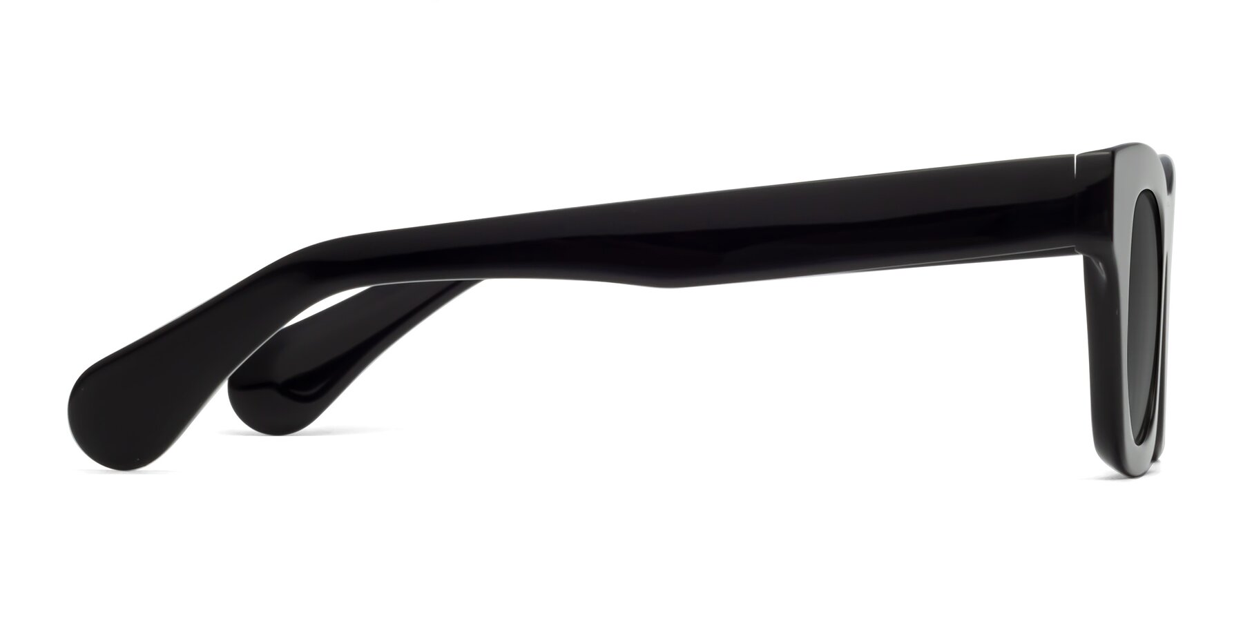 Side of Route in Black with Medium Gray Tinted Lenses