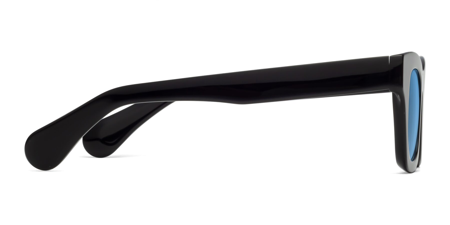 Side of Route in Black with Medium Blue Tinted Lenses