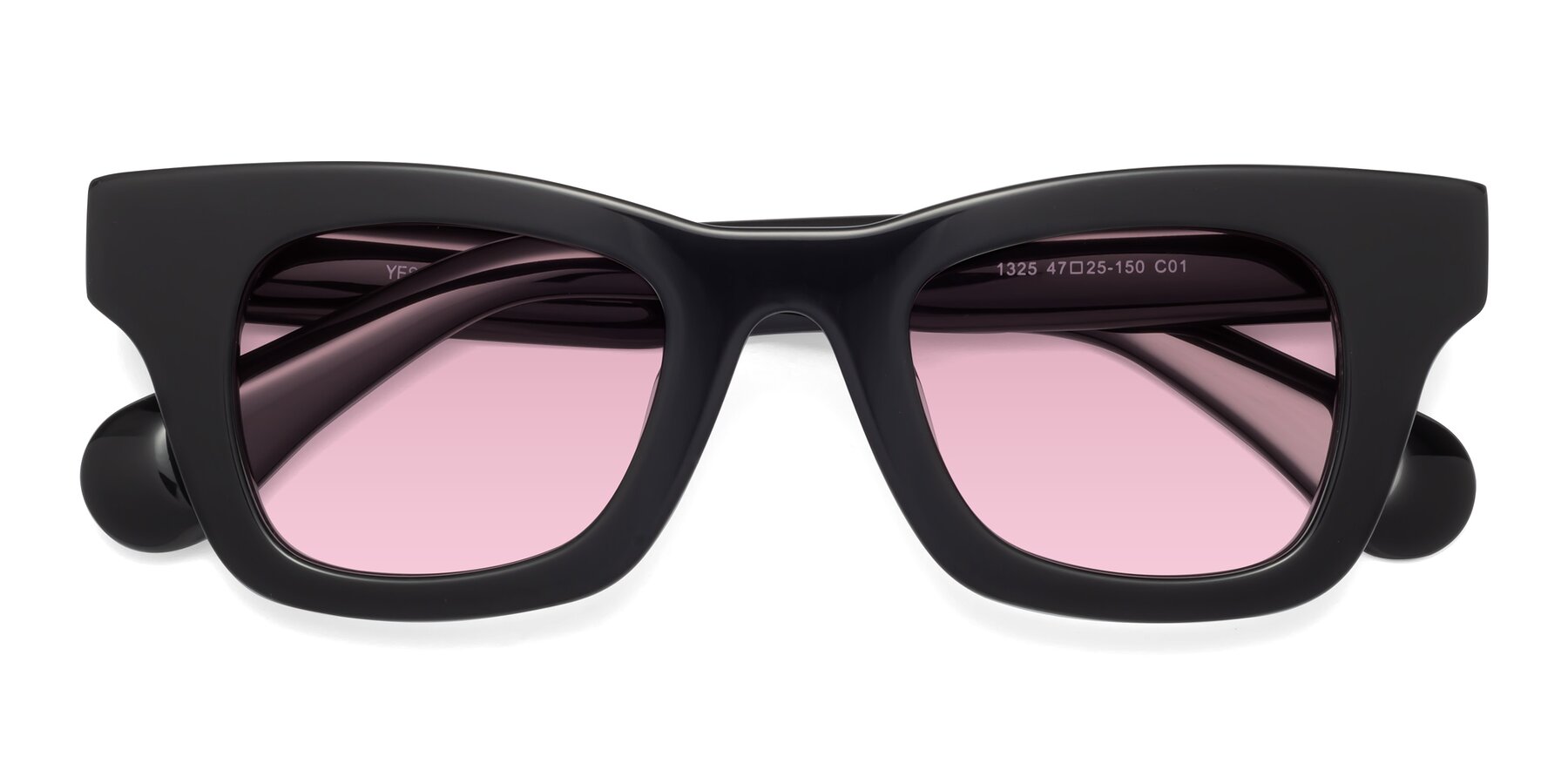 Folded Front of Route in Black with Light Wine Tinted Lenses