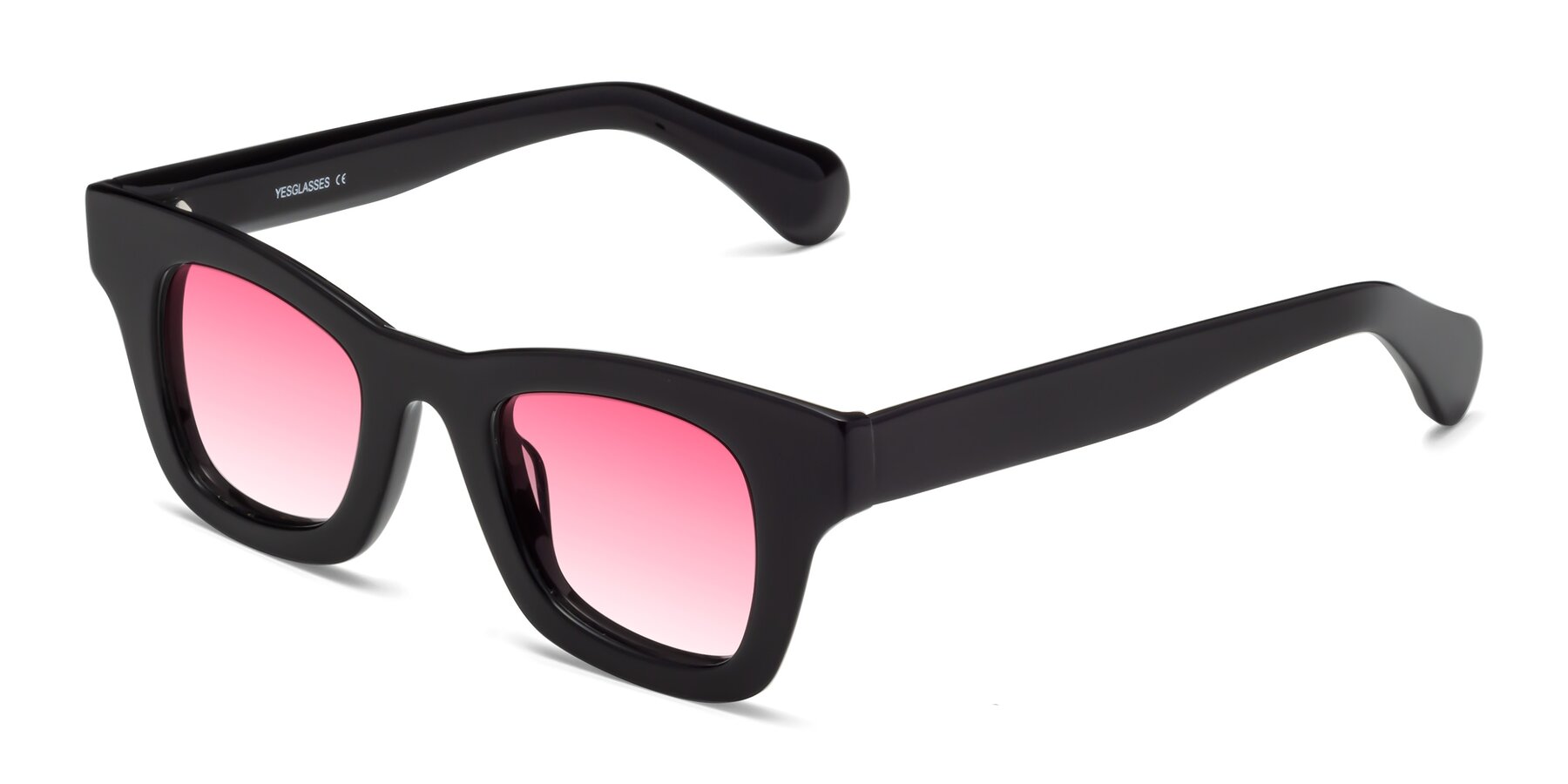 Angle of Route in Black with Pink Gradient Lenses