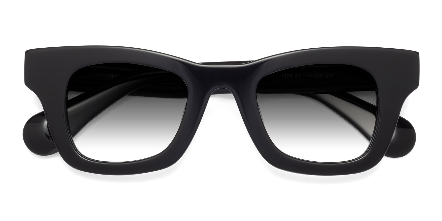 Folded Front of Route in Black with Gray Gradient Lenses