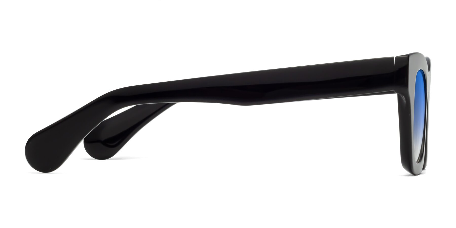 Side of Route in Black with Blue Gradient Lenses