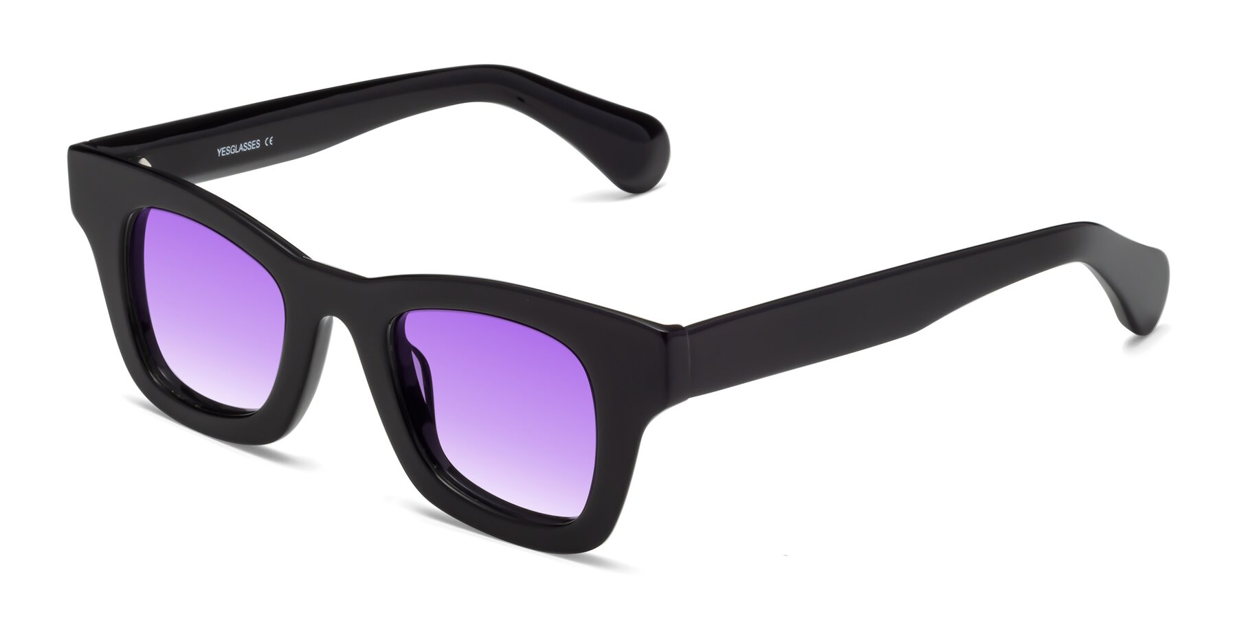 Angle of Route in Black with Purple Gradient Lenses