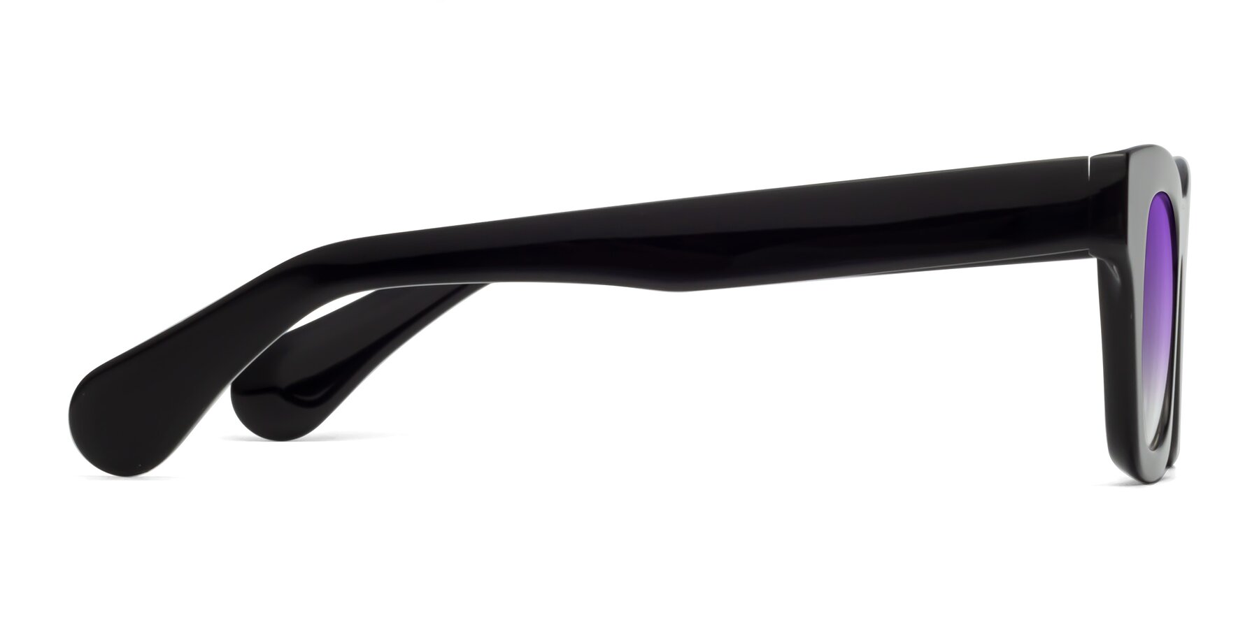Side of Route in Black with Purple Gradient Lenses