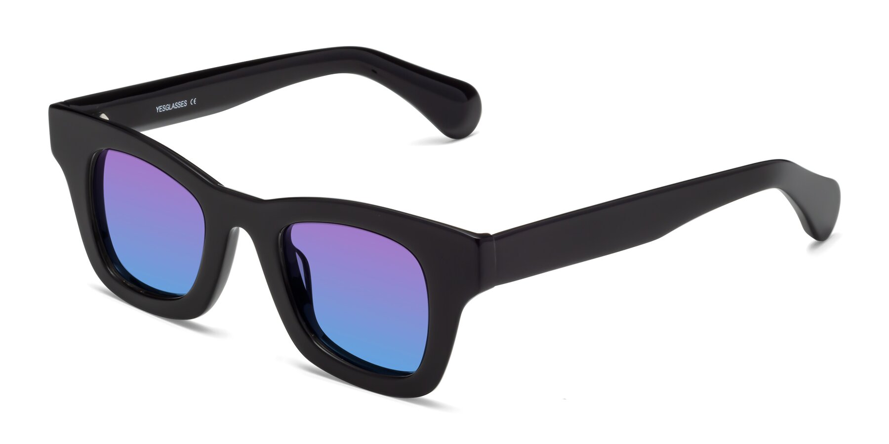 Angle of Route in Black with Purple / Blue Gradient Lenses