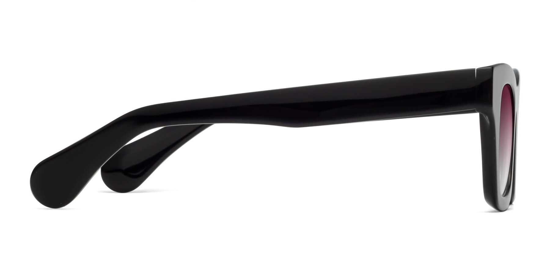 Side of Route in Black with Wine Gradient Lenses