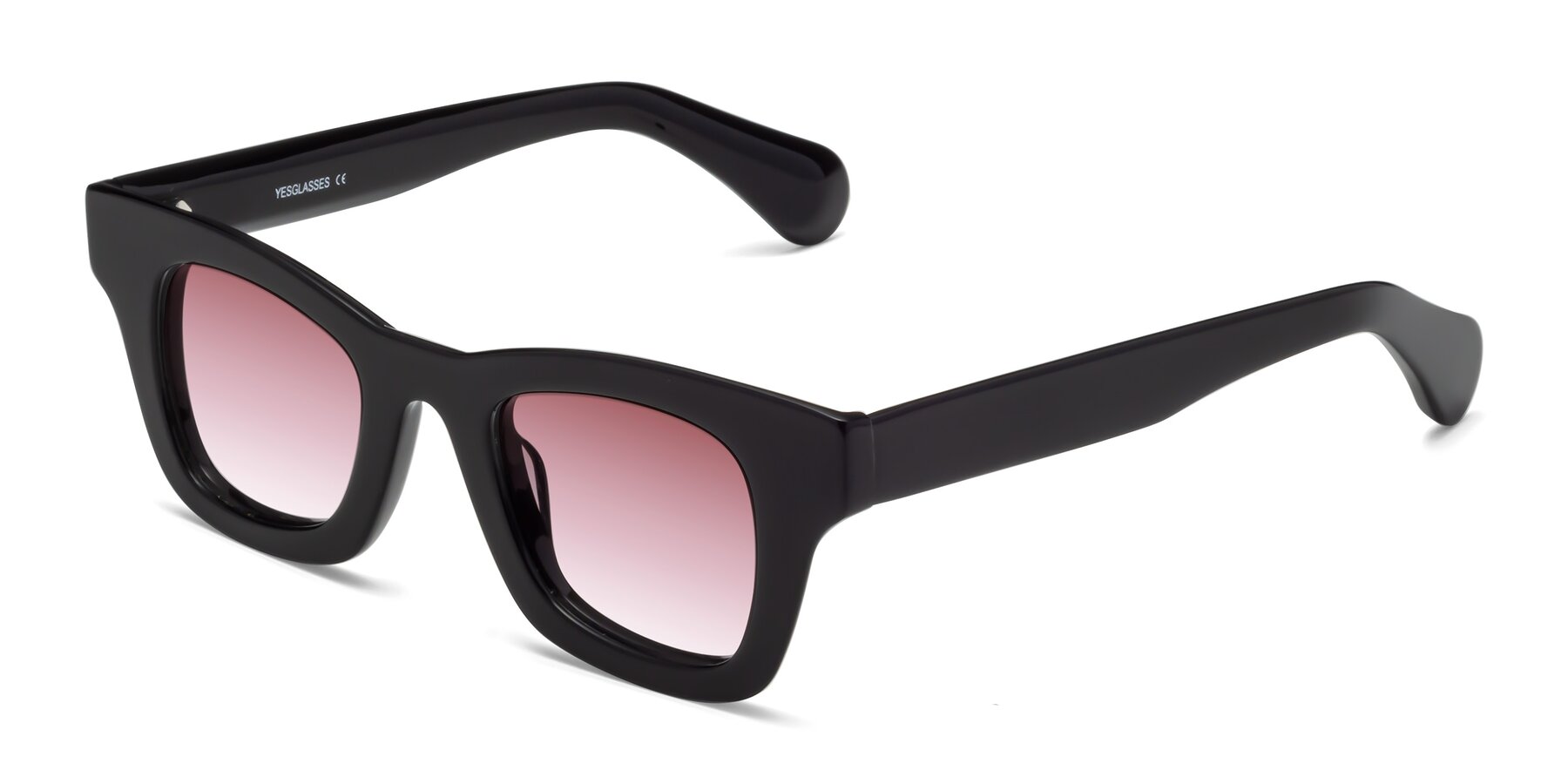 Angle of Route in Black with Garnet Gradient Lenses