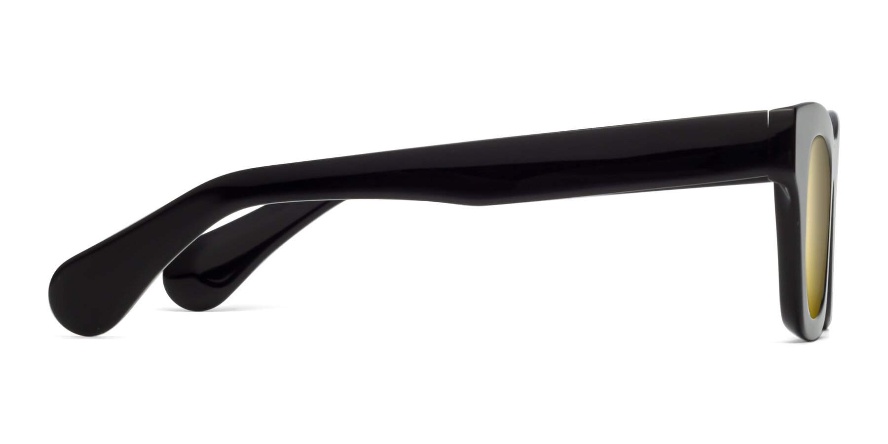 Side of Route in Black with Gold Mirrored Lenses