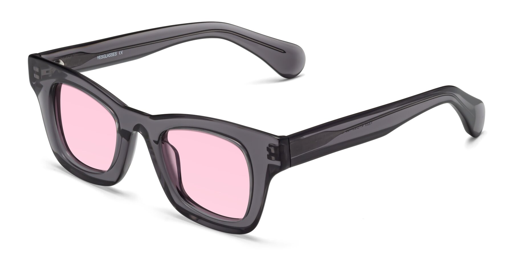 Angle of Route in Gray with Light Pink Tinted Lenses