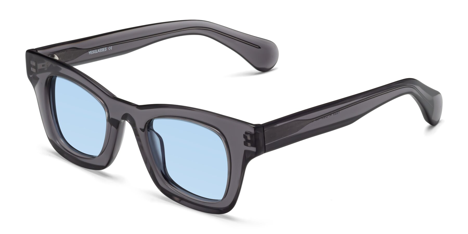 Angle of Route in Gray with Light Blue Tinted Lenses