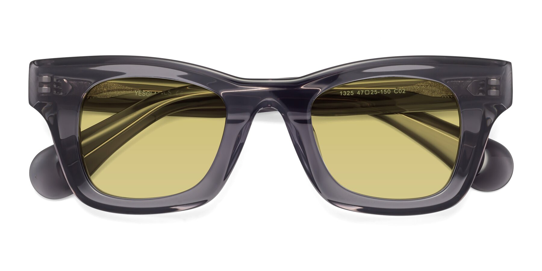 Folded Front of Route in Gray with Medium Champagne Tinted Lenses