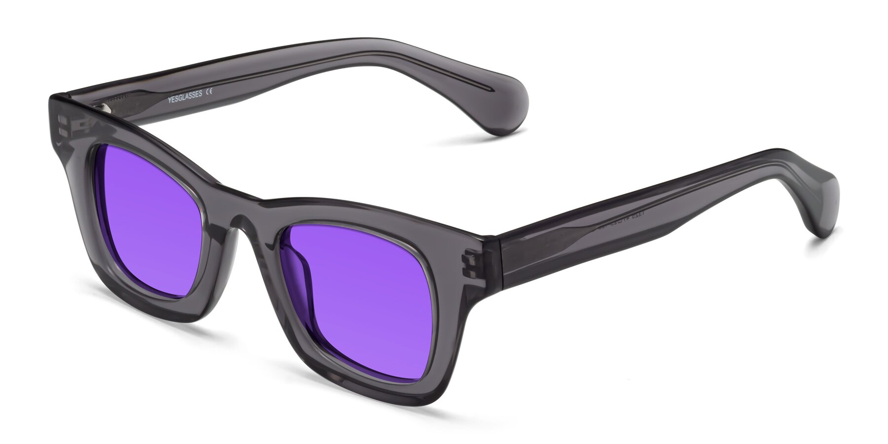 Angle of Route in Gray with Purple Tinted Lenses
