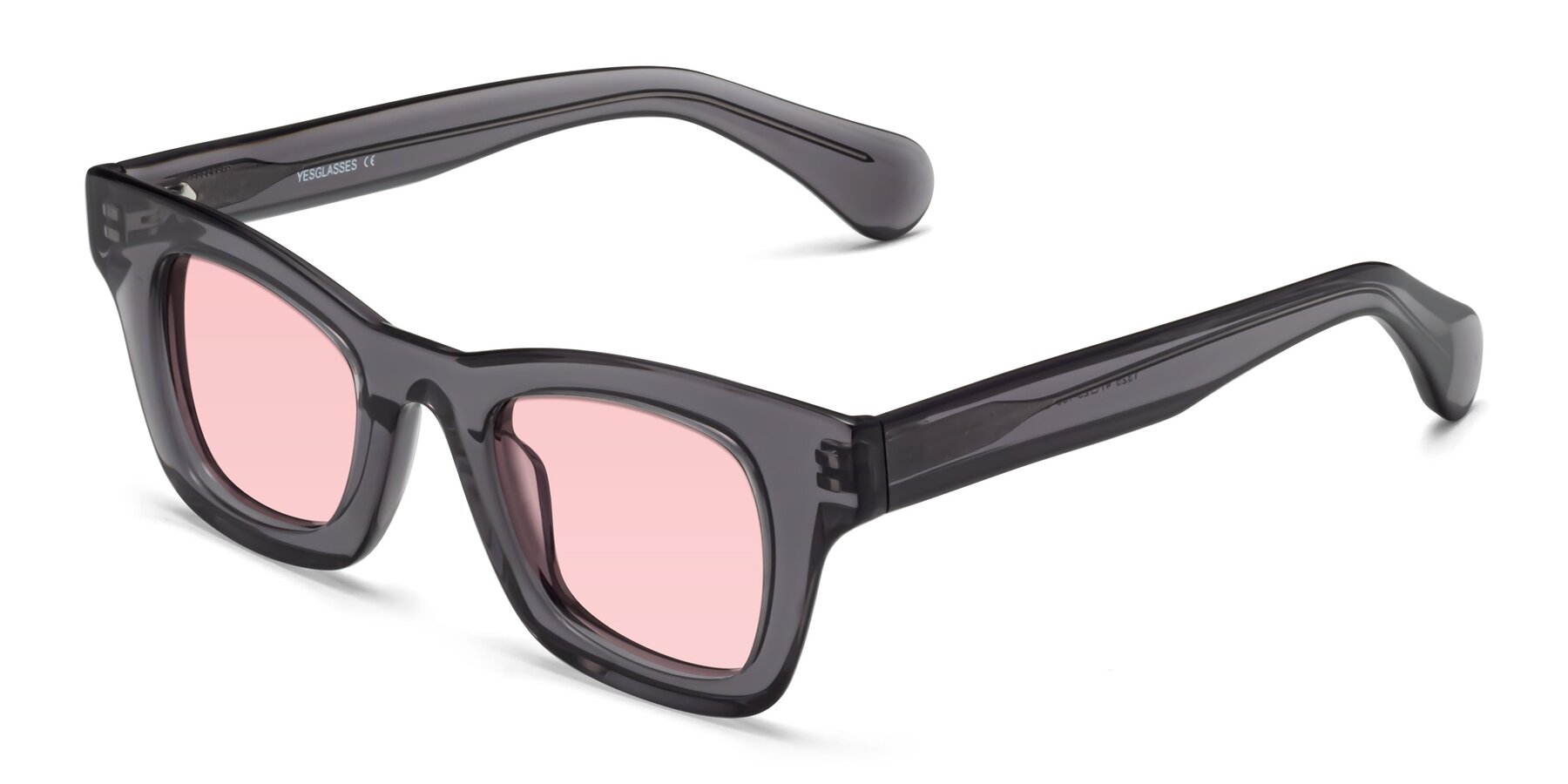 Angle of Route in Gray with Light Garnet Tinted Lenses