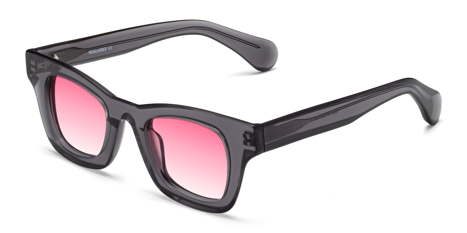 Angle of Route in Gray with Pink Gradient Lenses
