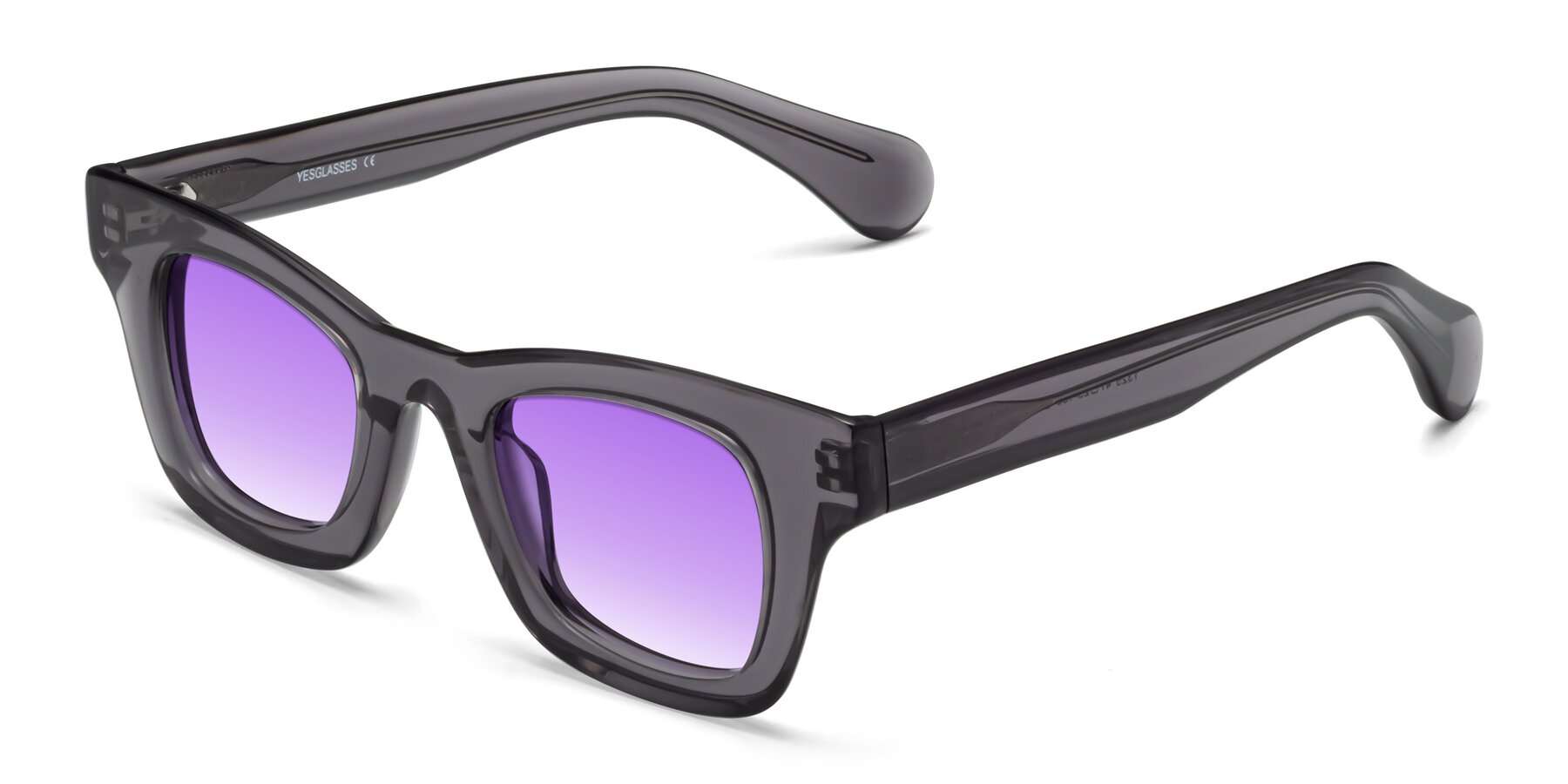 Angle of Route in Gray with Purple Gradient Lenses