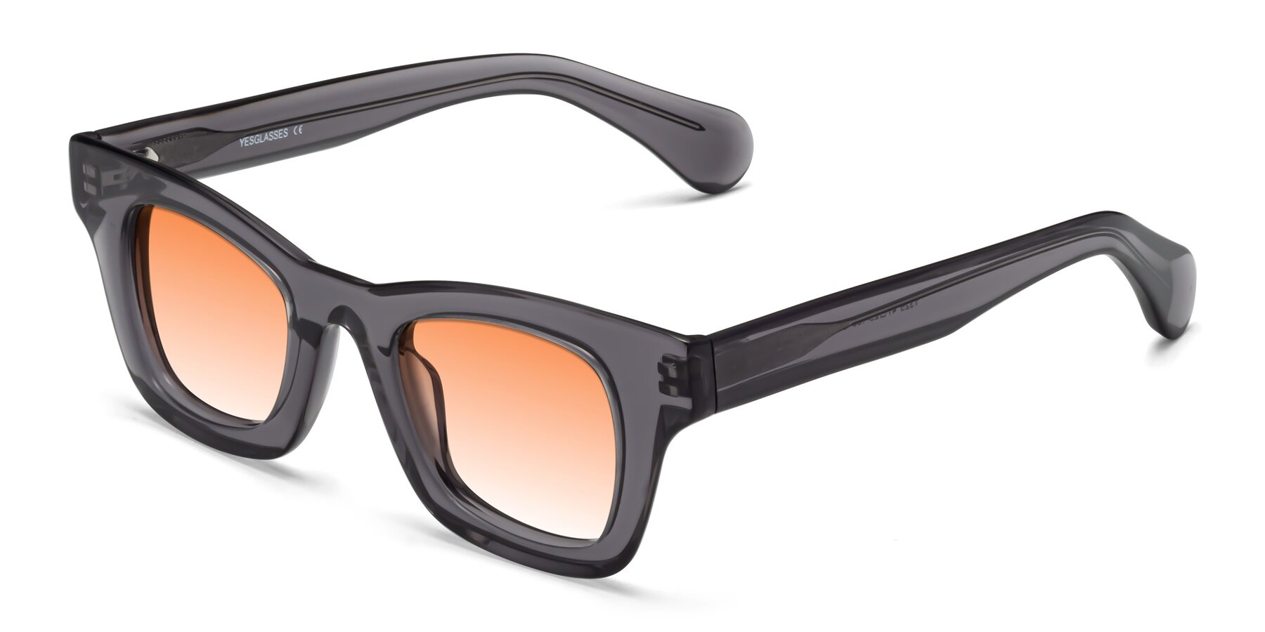 Angle of Route in Gray with Orange Gradient Lenses