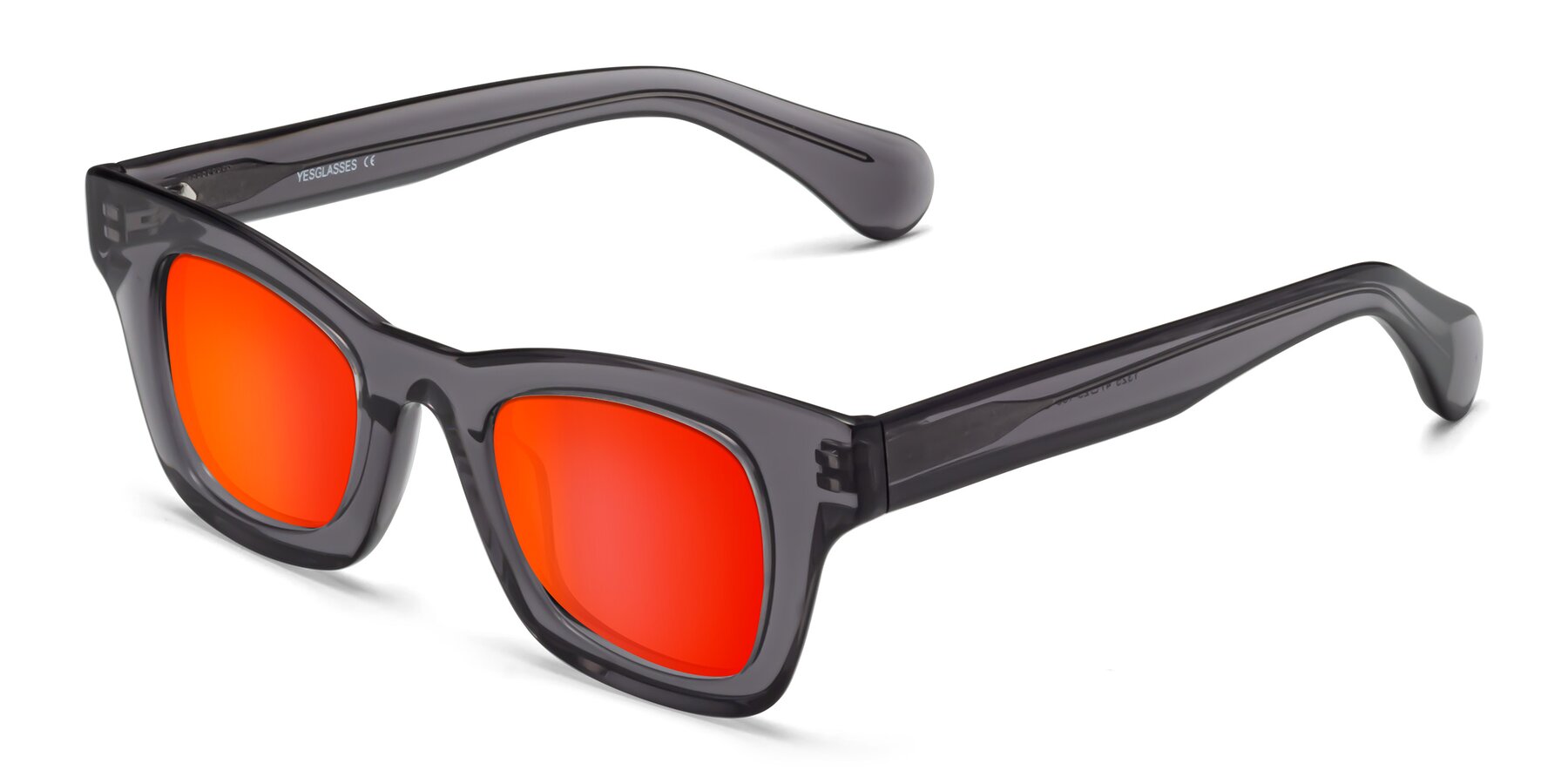 Angle of Route in Gray with Red Gold Mirrored Lenses