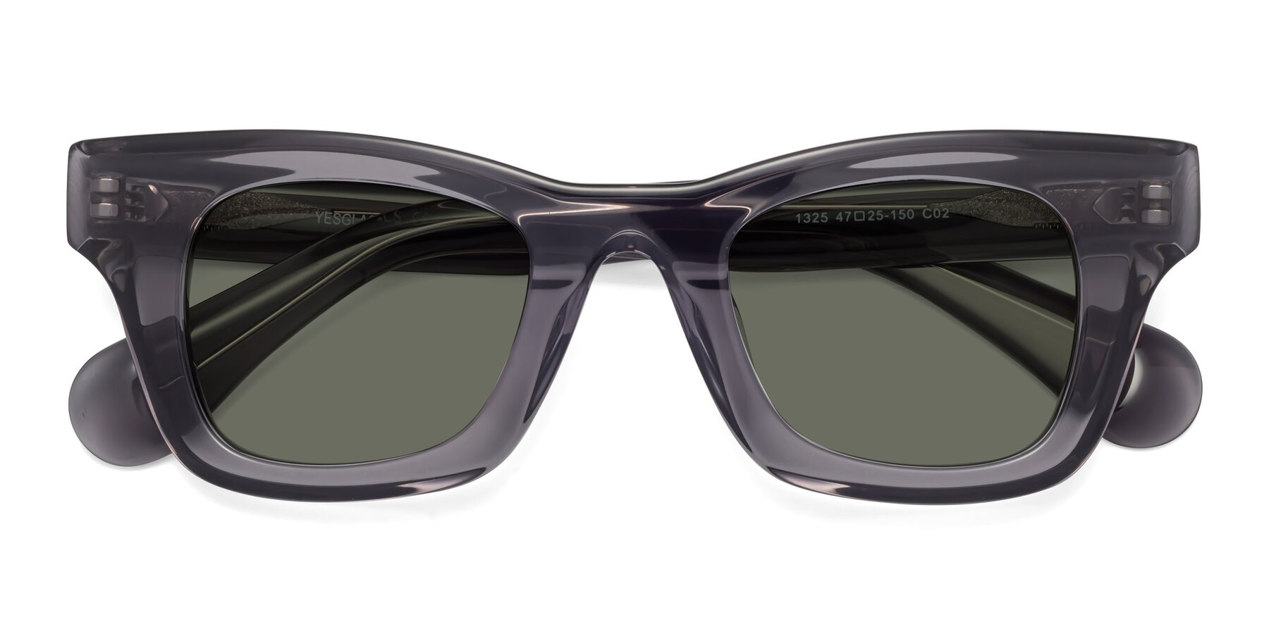 Folded Front of Route in Gray with Gray Polarized Lenses