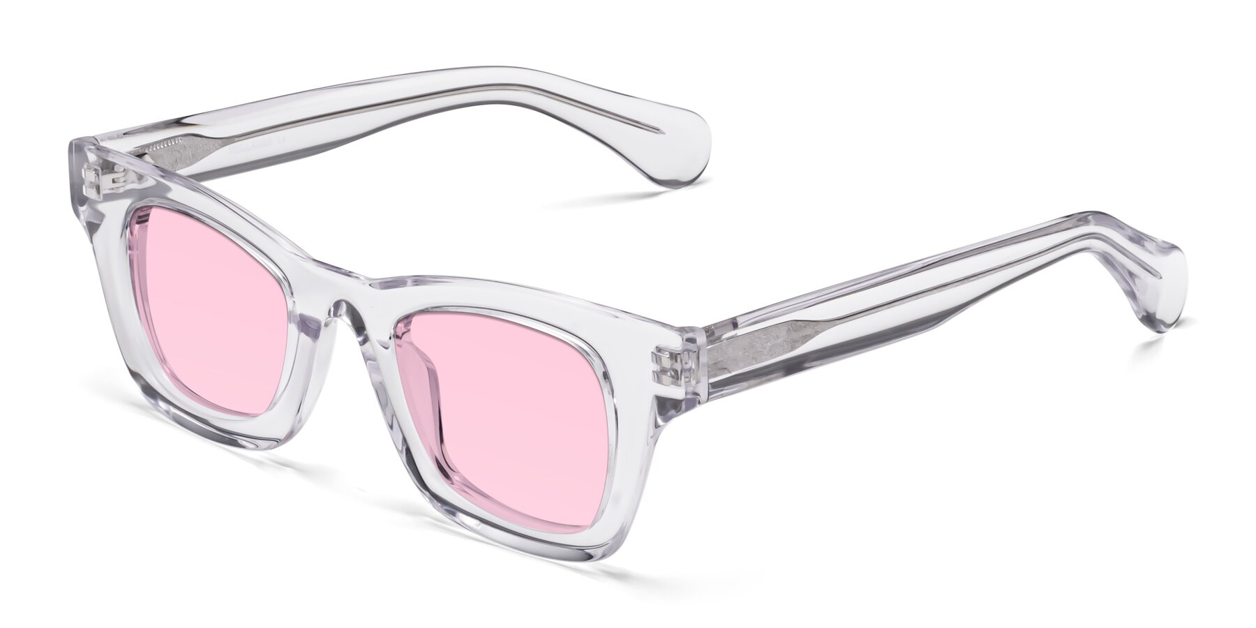 Angle of Route in Clear with Light Pink Tinted Lenses
