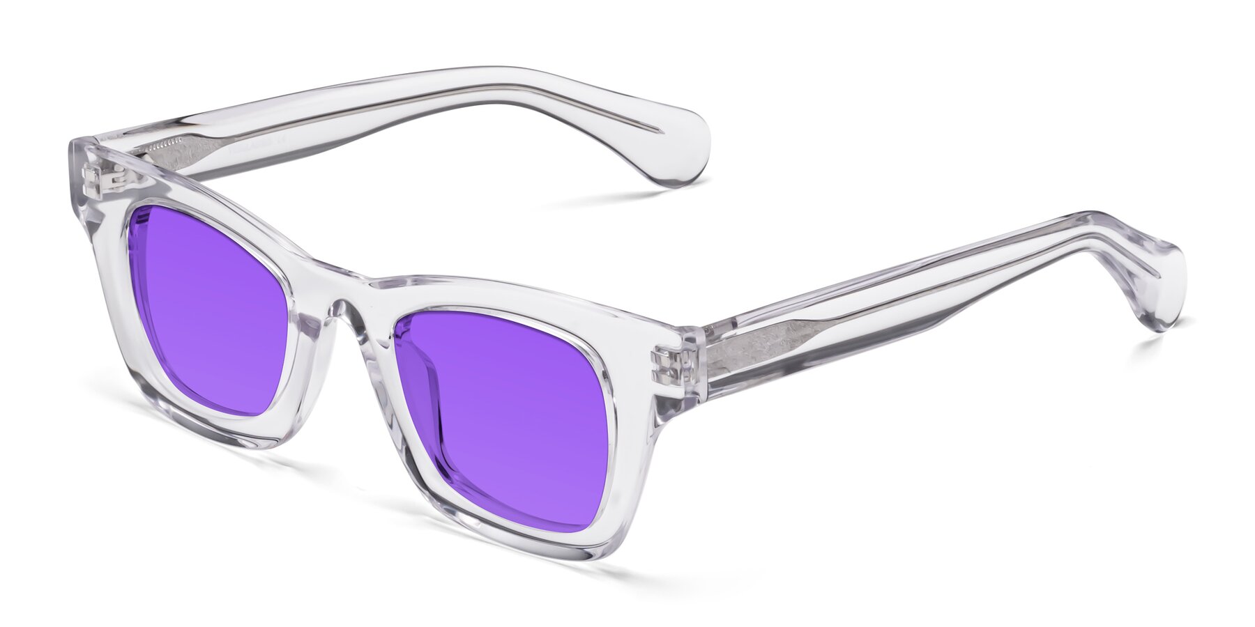 Angle of Route in Clear with Purple Tinted Lenses