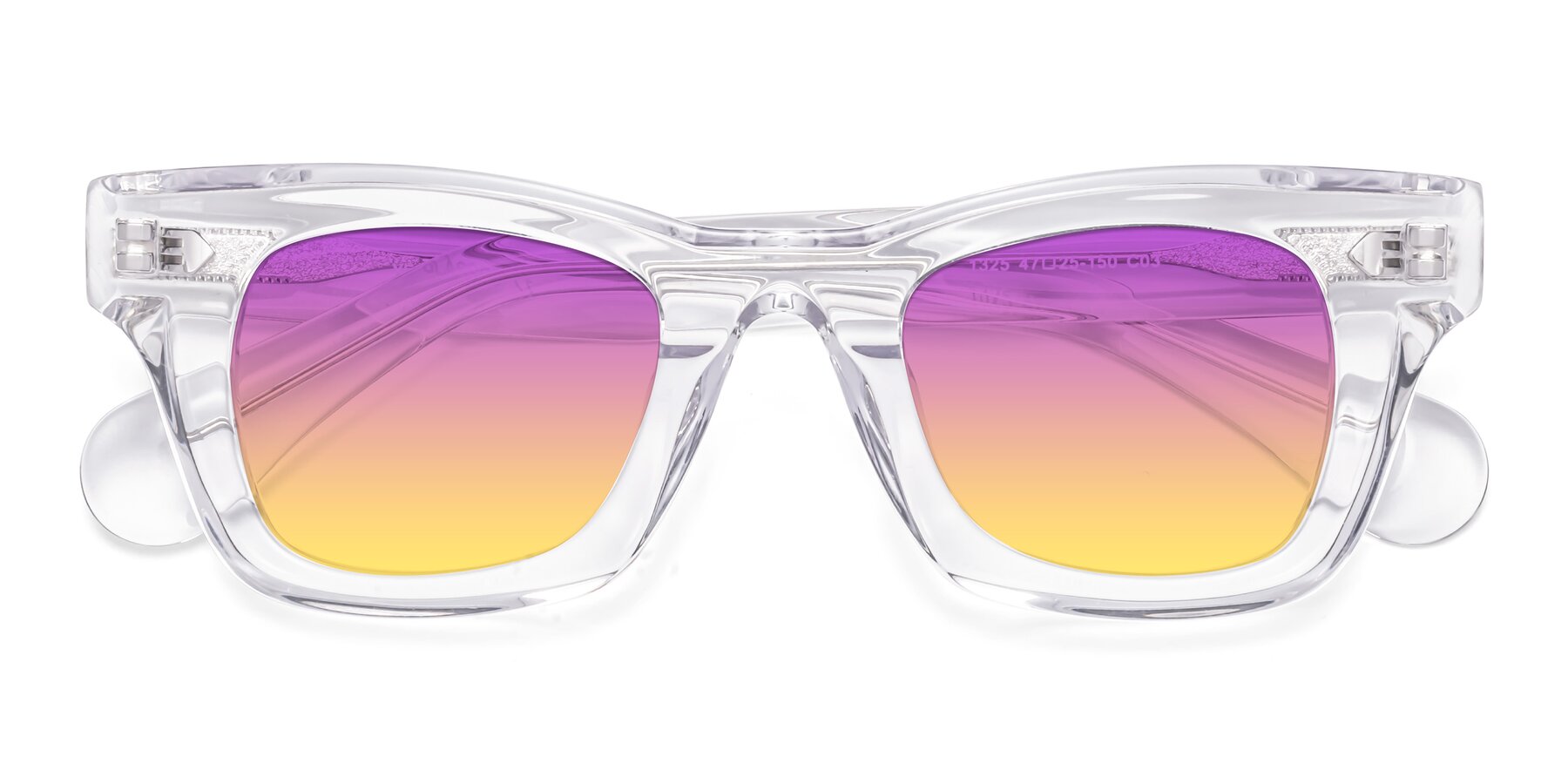 Folded Front of Route in Clear with Purple / Yellow Gradient Lenses