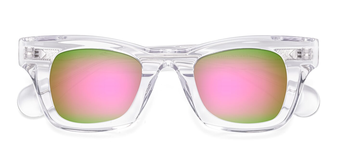 Route - Clear Flash Mirrored Sunglasses