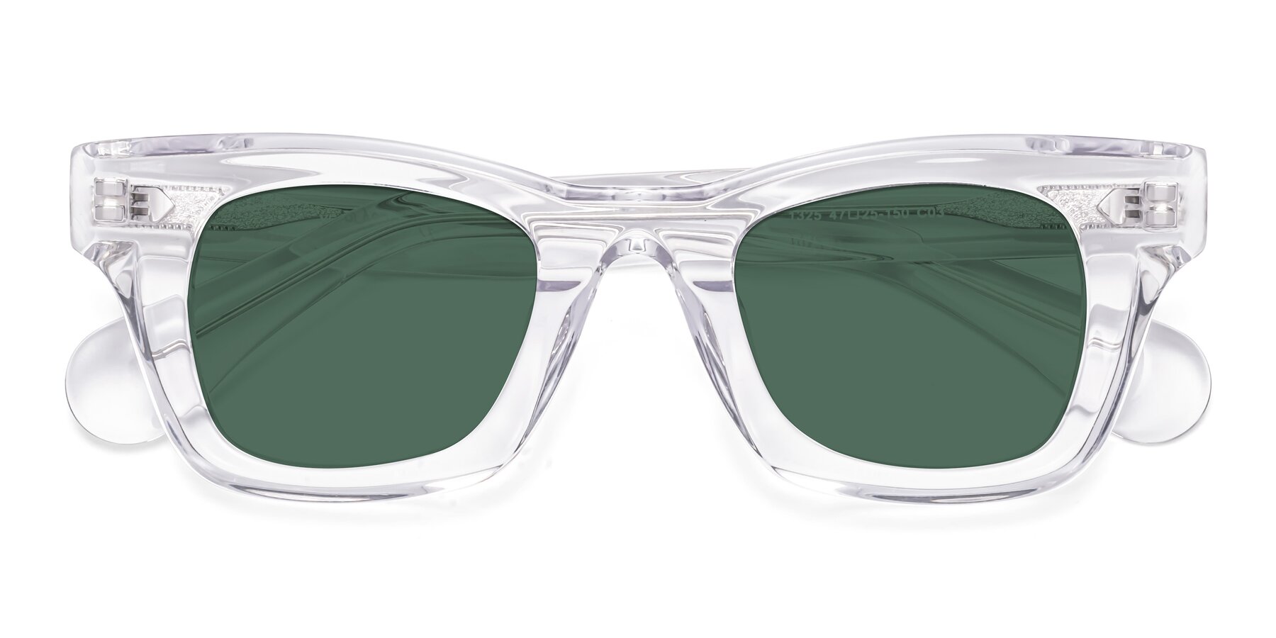 Folded Front of Route in Clear with Green Polarized Lenses