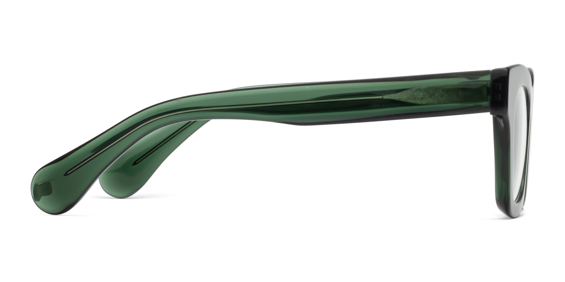 Side of Route in Jade Green with Clear Reading Eyeglass Lenses
