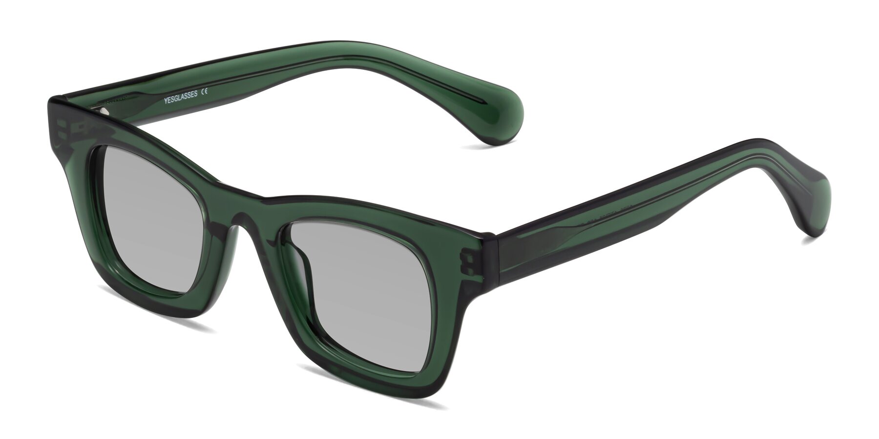 Angle of Route in Jade Green with Light Gray Tinted Lenses