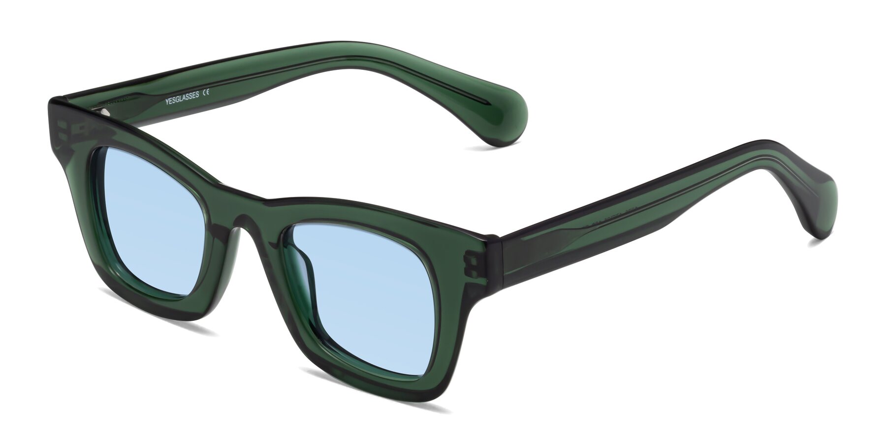 Angle of Route in Jade Green with Light Blue Tinted Lenses