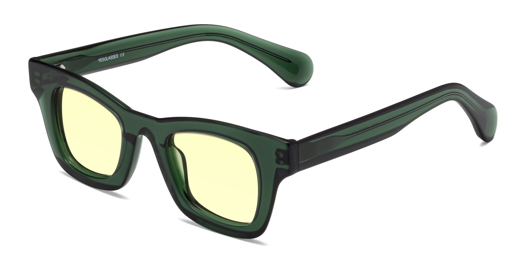 Angle of Route in Jade Green with Light Yellow Tinted Lenses