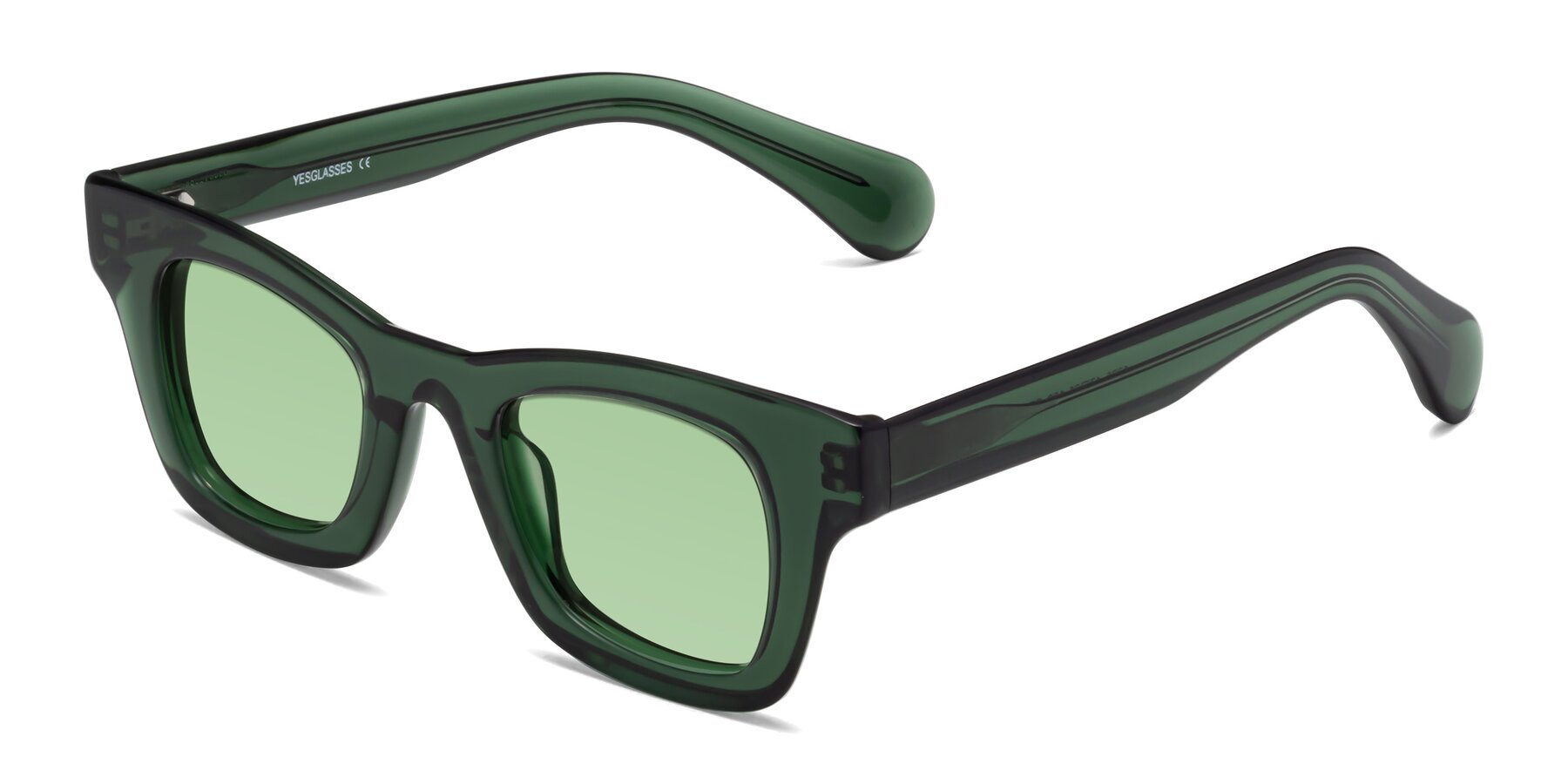 Angle of Route in Jade Green with Medium Green Tinted Lenses
