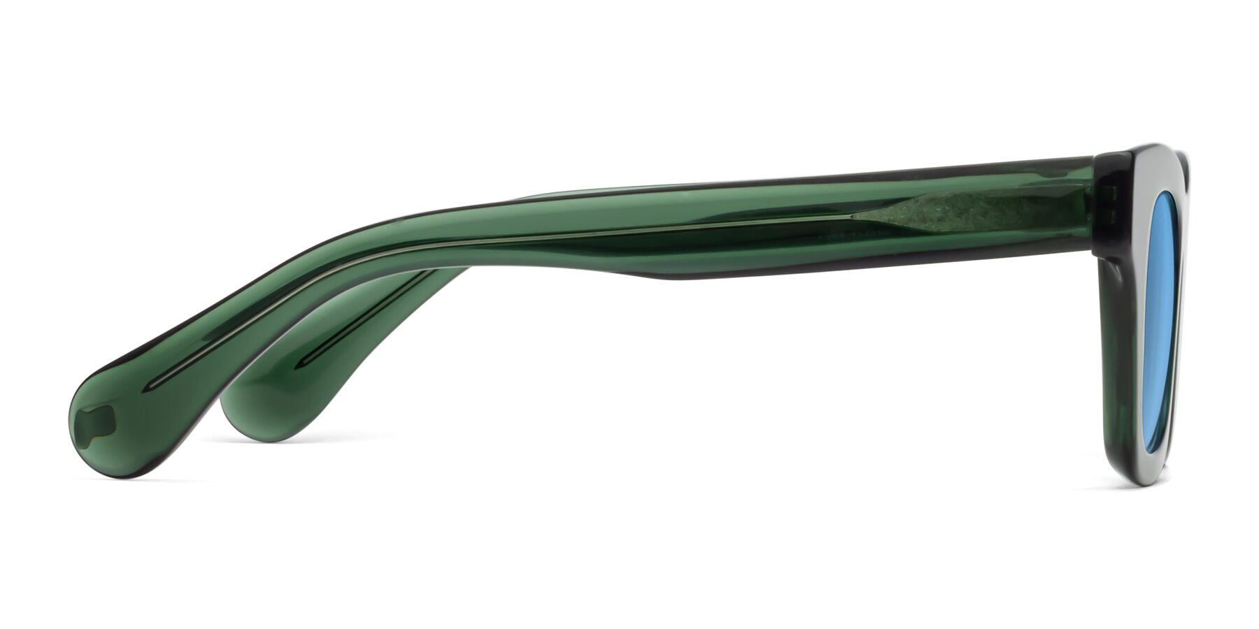 Side of Route in Jade Green with Medium Blue Tinted Lenses