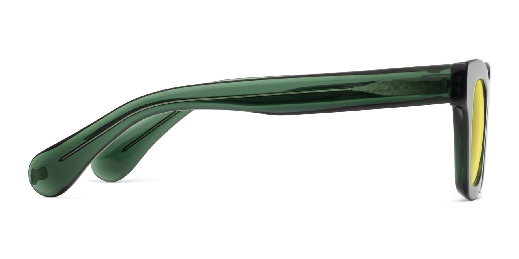 Side of Route in Jade Green with Medium Yellow Tinted Lenses