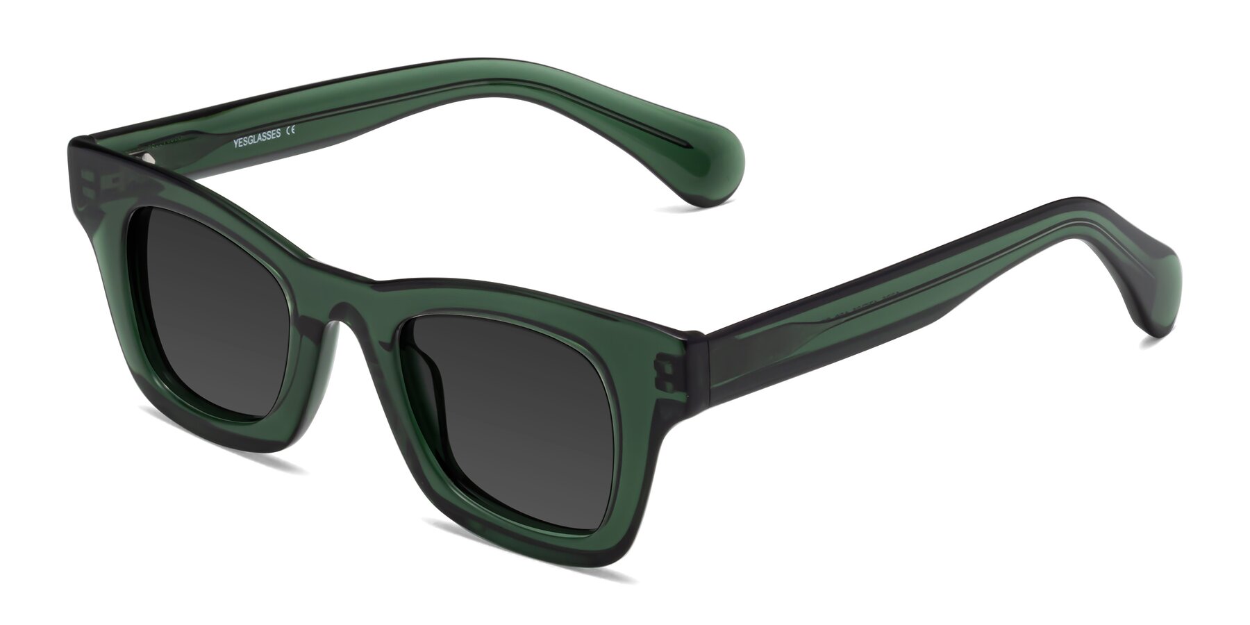 Angle of Route in Jade Green with Gray Tinted Lenses