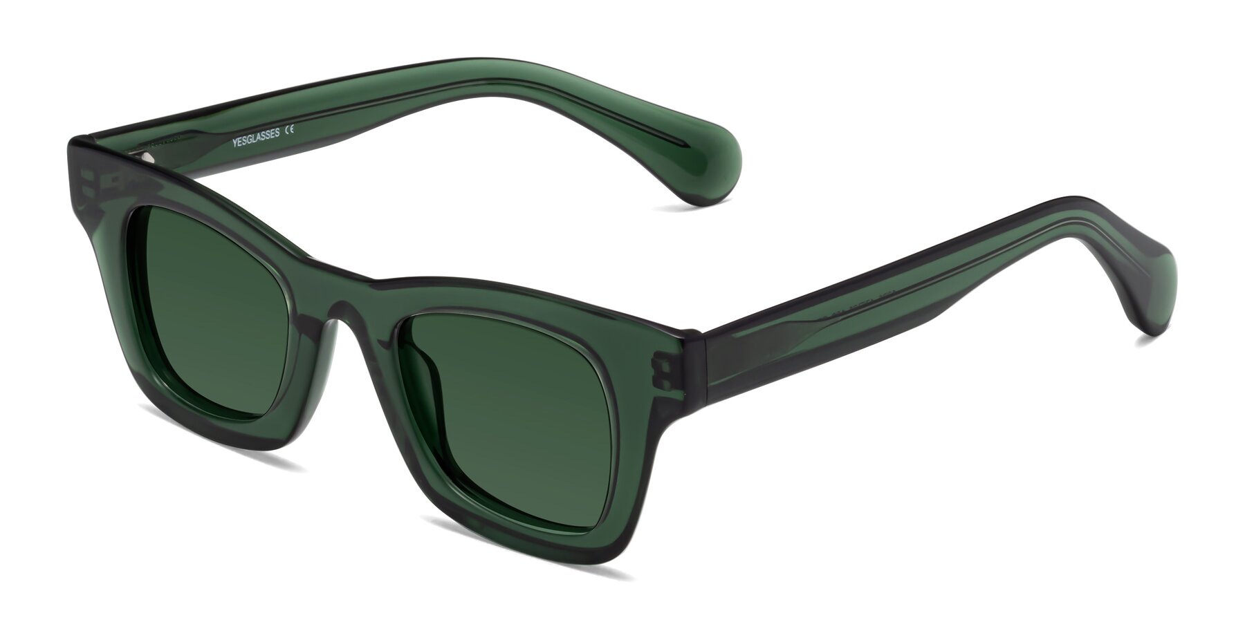 Angle of Route in Jade Green with Green Tinted Lenses