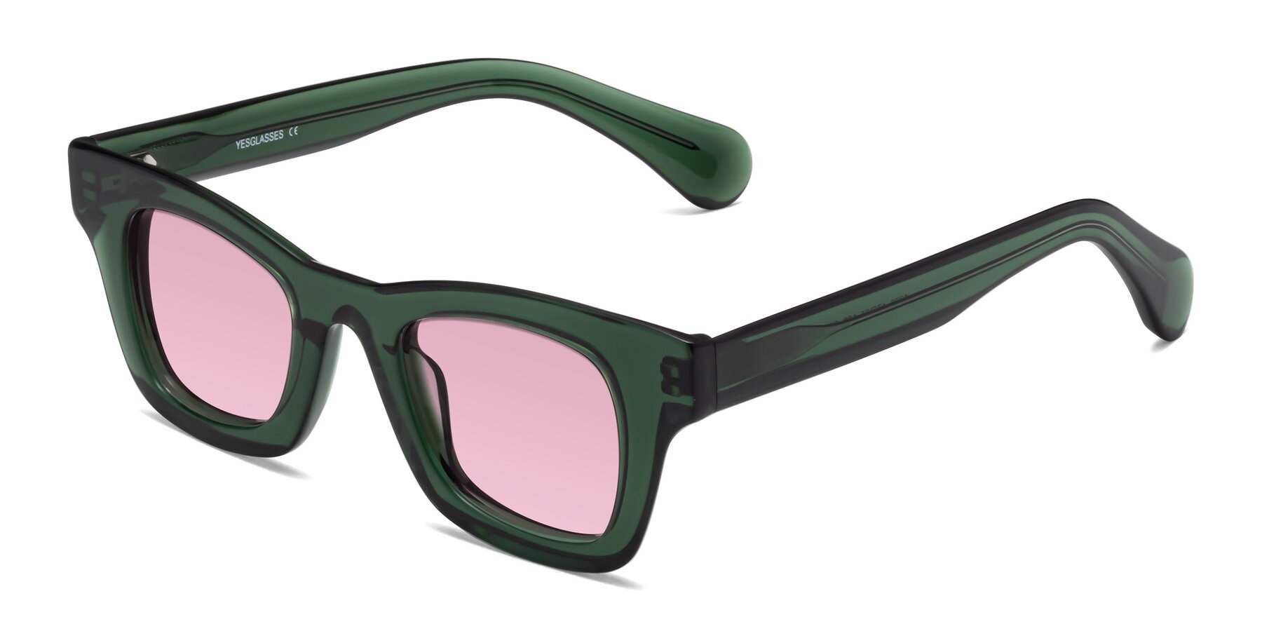 Angle of Route in Jade Green with Light Wine Tinted Lenses