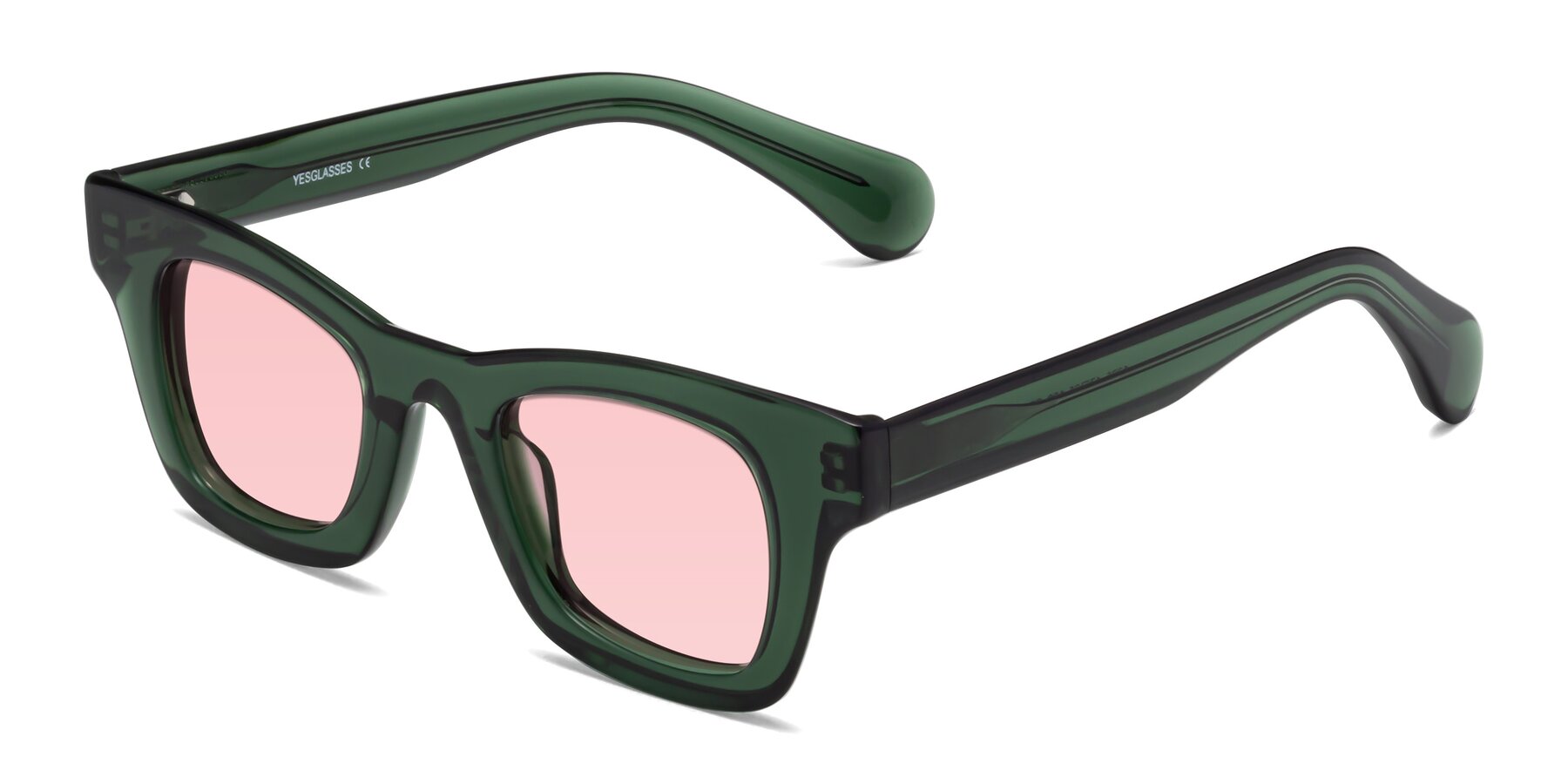 Angle of Route in Jade Green with Light Garnet Tinted Lenses