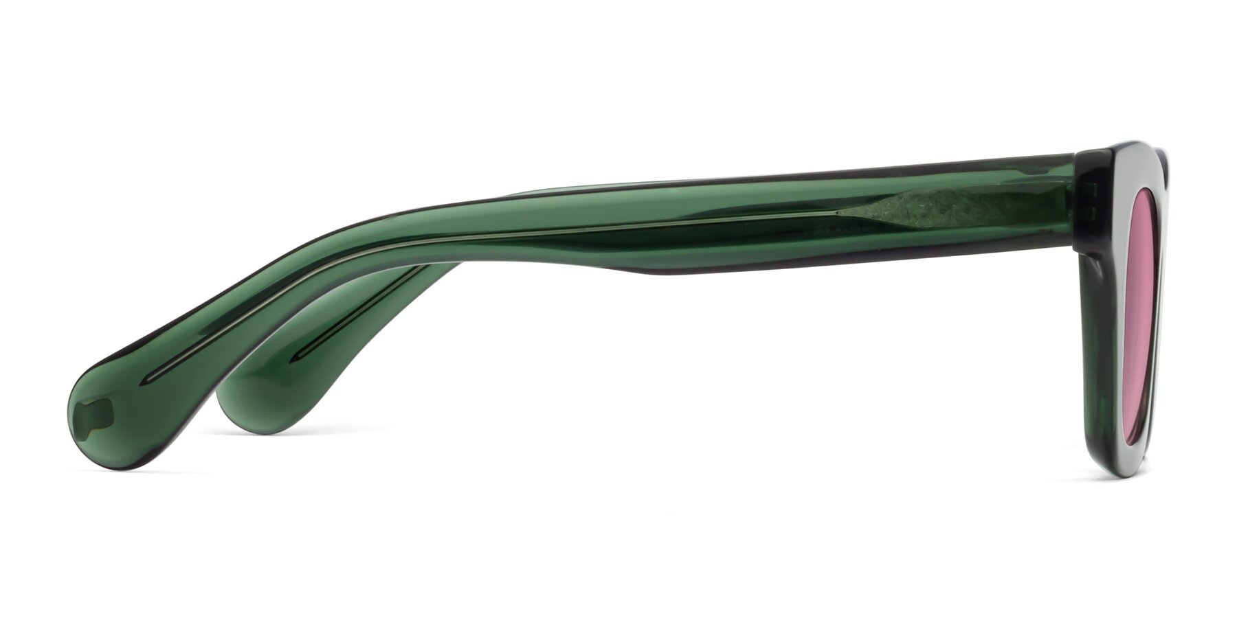 Side of Route in Jade Green with Medium Wine Tinted Lenses