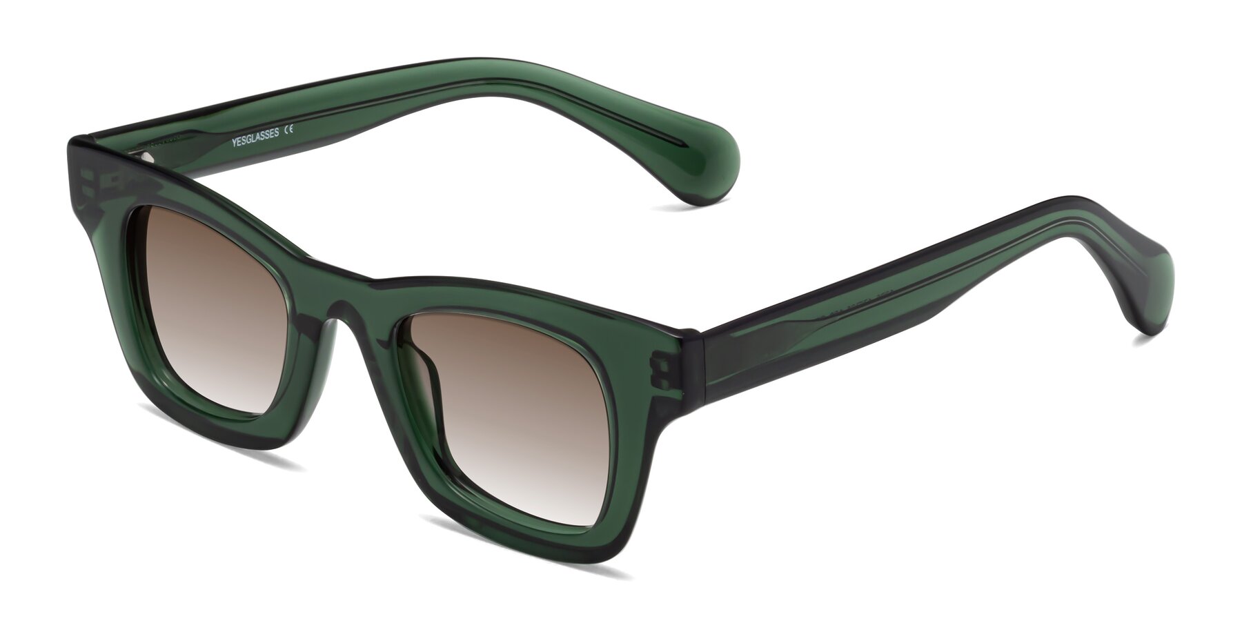 Angle of Route in Jade Green with Brown Gradient Lenses