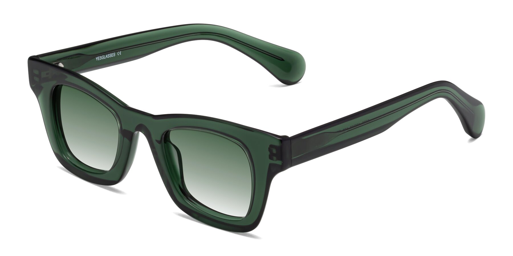 Angle of Route in Jade Green with Green Gradient Lenses
