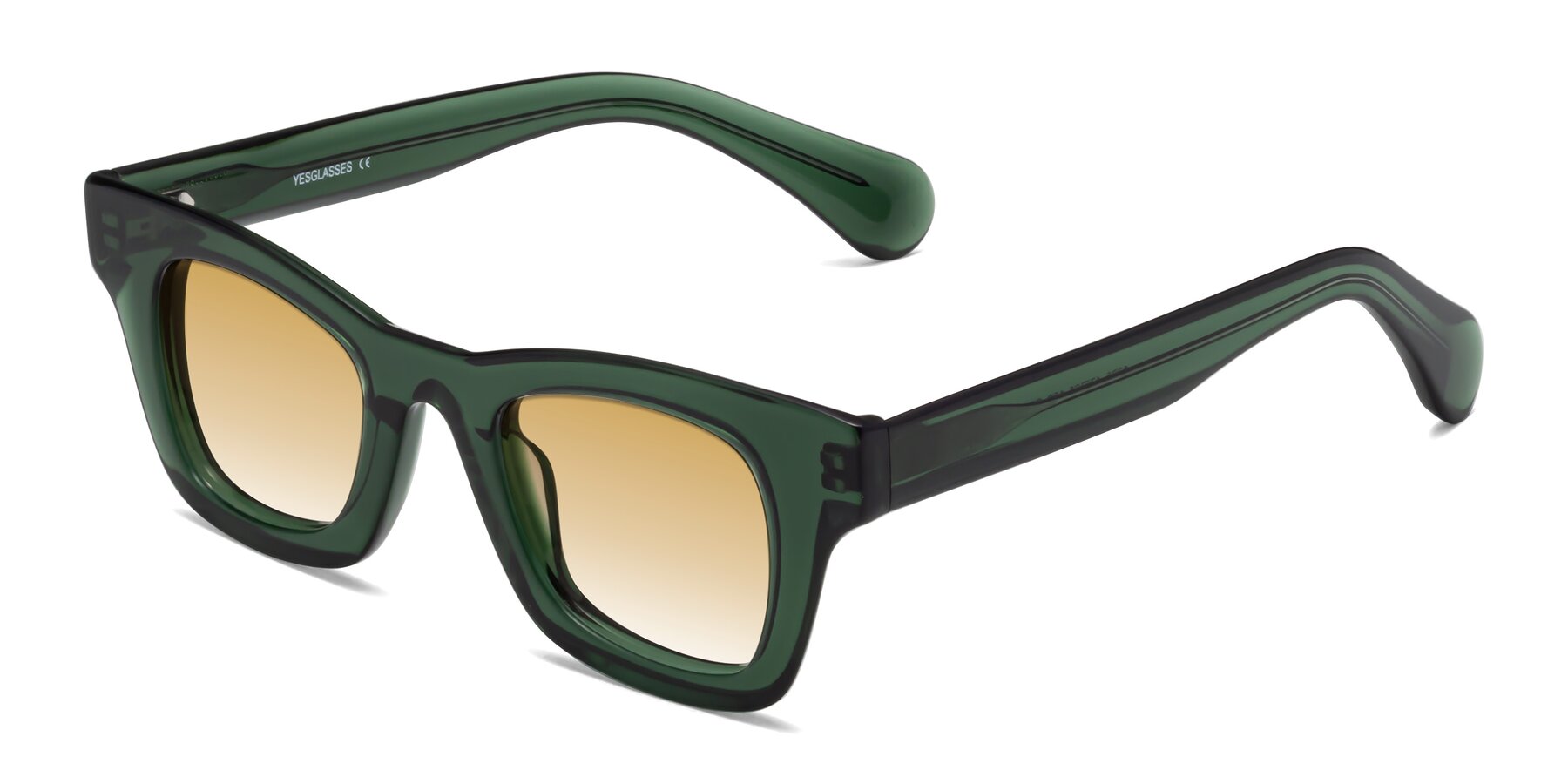 Angle of Route in Jade Green with Champagne Gradient Lenses