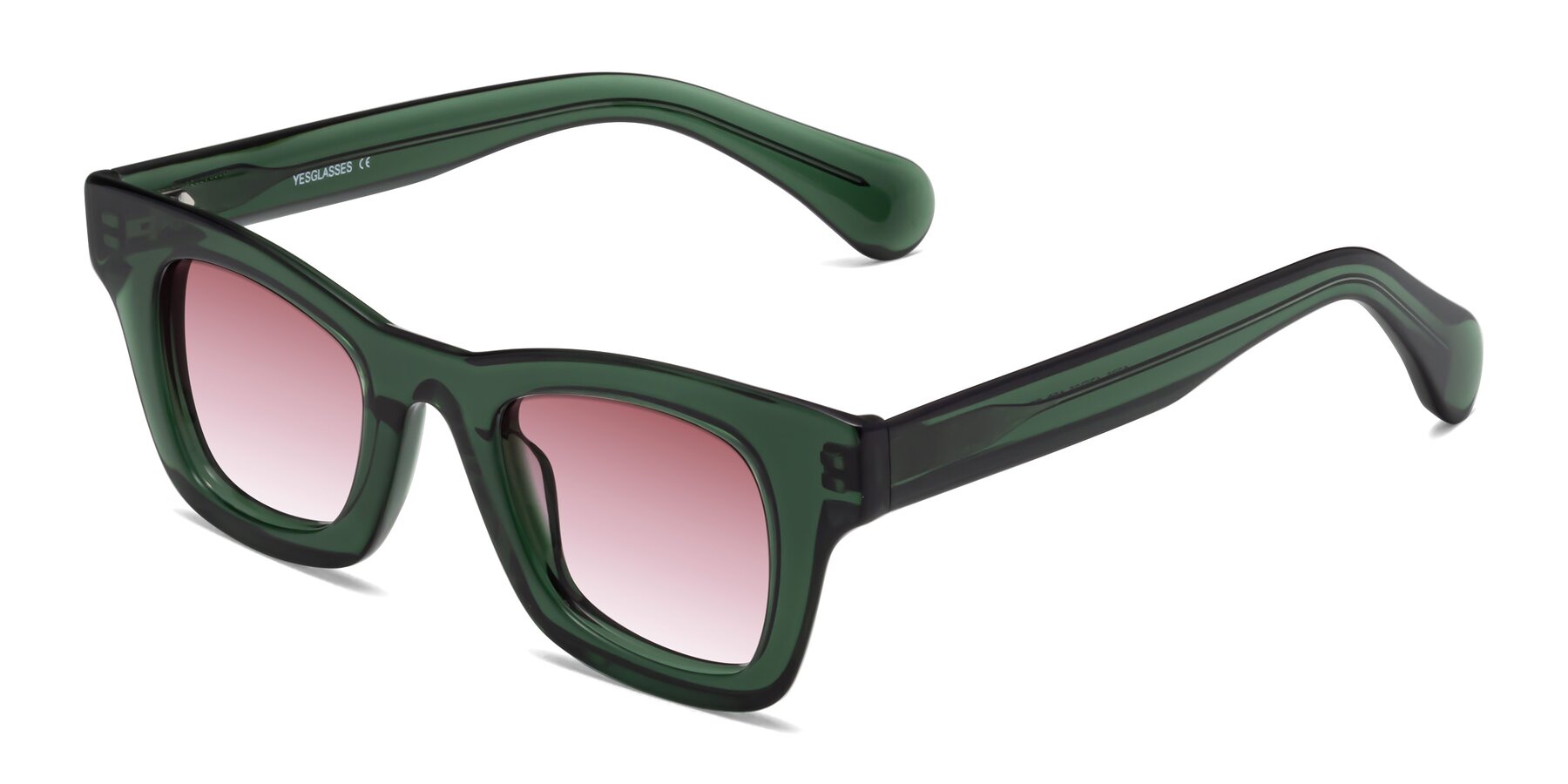 Angle of Route in Jade Green with Garnet Gradient Lenses