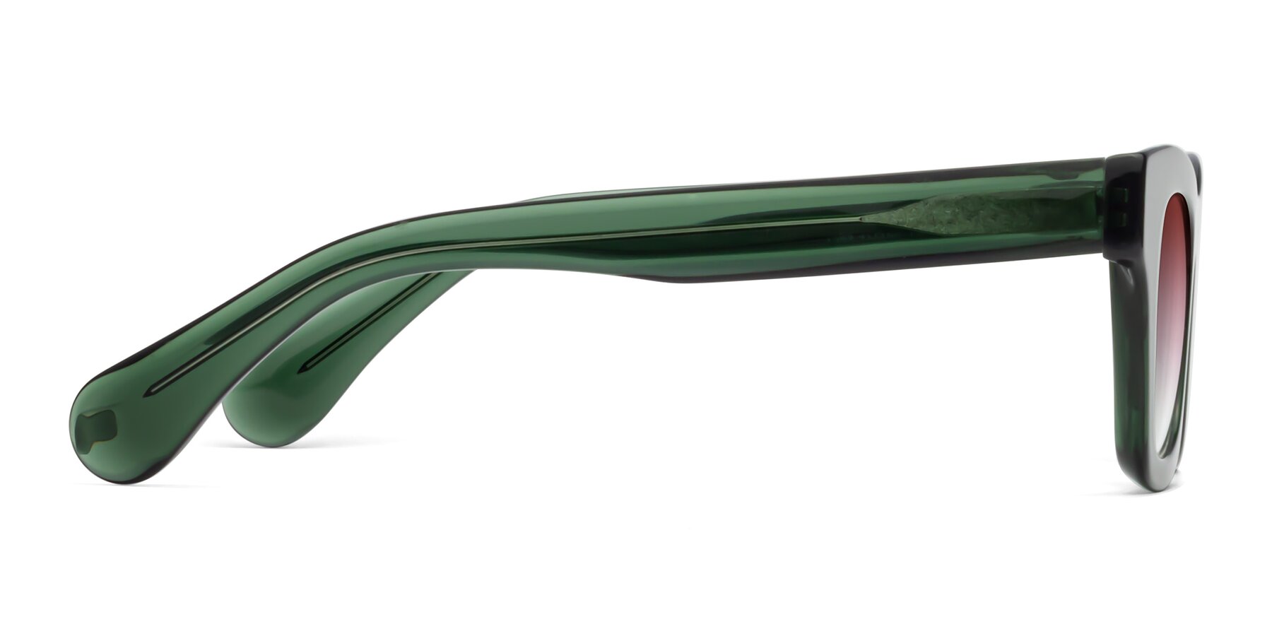 Side of Route in Jade Green with Garnet Gradient Lenses