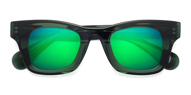 Route - Jade Green Flash Mirrored Sunglasses