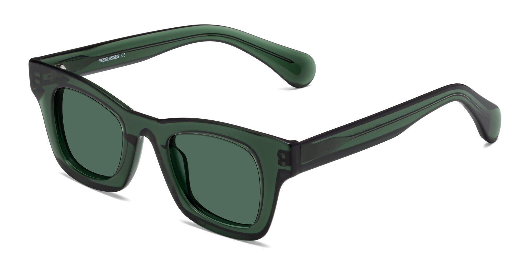 Angle of Route in Jade Green with Green Polarized Lenses