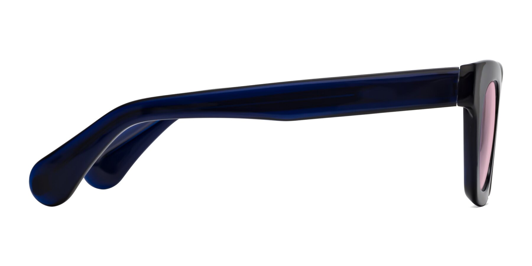 Side of Route in Dark Navy with Light Pink Tinted Lenses