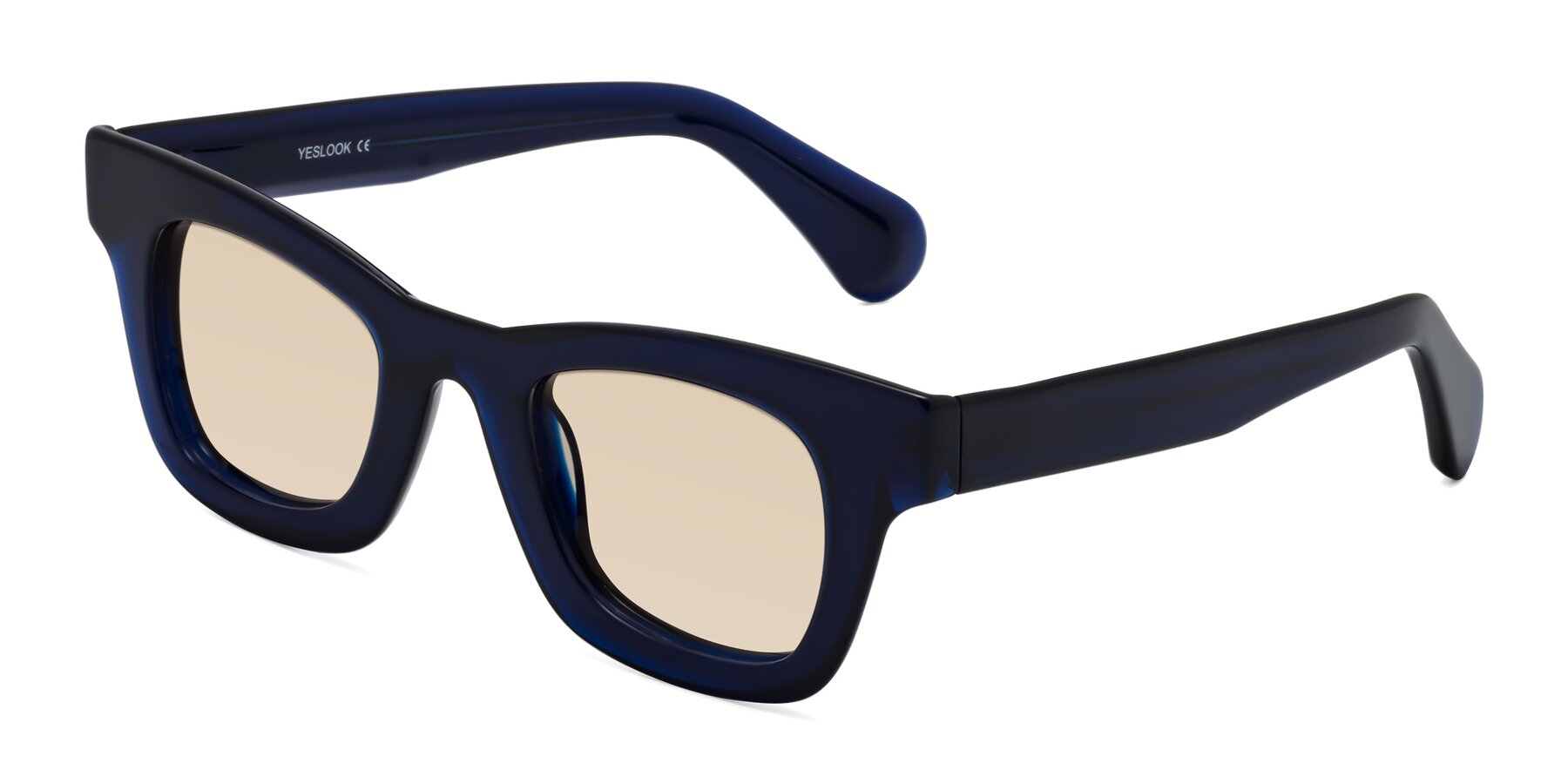 Angle of Route in Dark Navy with Light Brown Tinted Lenses